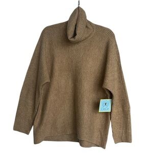 CeCe Tan Turtleneck Sweater